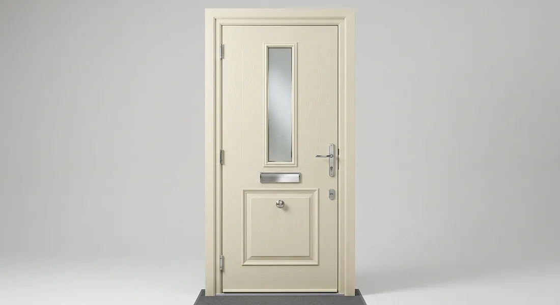 1 Square Composite Door, shown in Cream