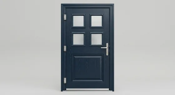 4 Square Composite Door, shown in Dark Blue