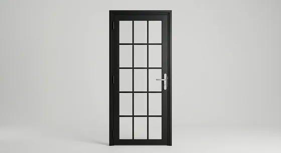 Crittall-Style Aluminium Doors, shown in Matt Black