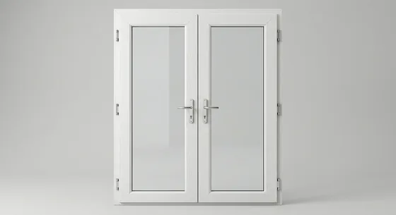 uPVC French Doors, shown in White